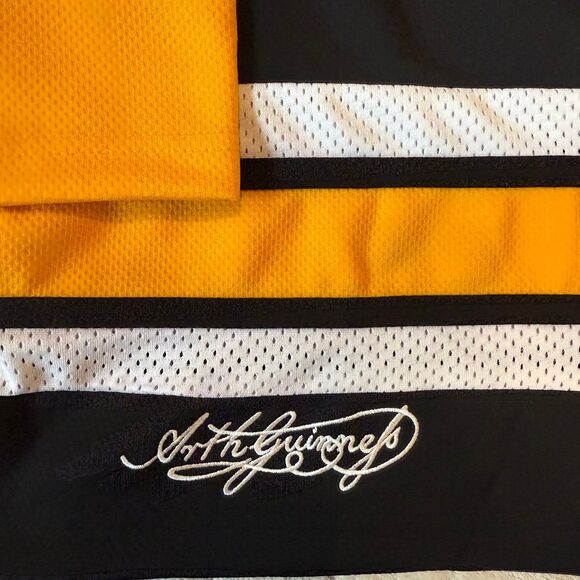 Guinness Toucan Hockey Jersey Yellow Black & White Sz L - Picture 5 of 9